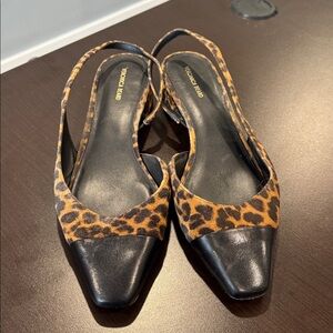 Veronica Beard Cecile Leopard Sling Backs Size 12